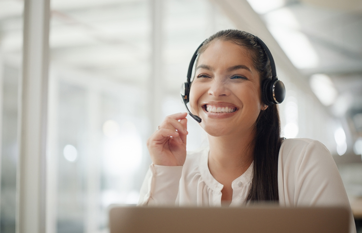 customer service image, women answering calls